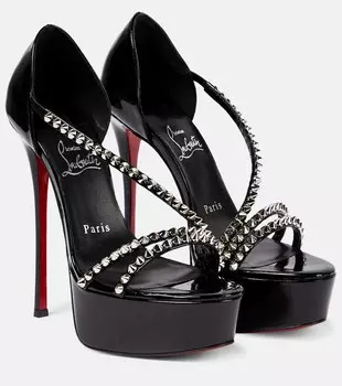 Босоножки So Spike Alta 150 на платформе Christian Louboutin, черный