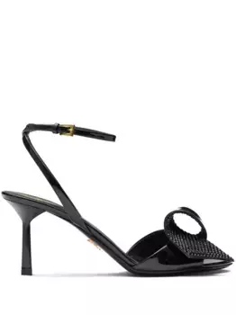Босоножки со стразами Prada, черный