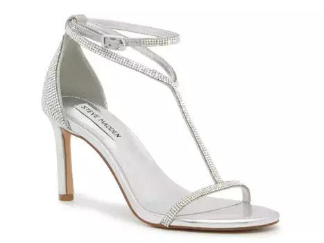 Босоножки Steve Madden Grande, серебристый металлик