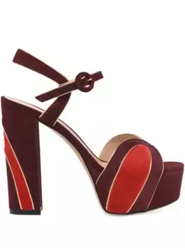 Босоножки Tamara на платформе и каблуке 125 мм Gianvito Rossi, коричневый