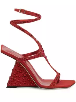 Босоножки Tutankamon 105 с кристаллами Giuseppe Zanotti, красный