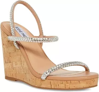 Босоножки Udell Wedge Sandal Steve Madden, цвет Rhinestone Cork