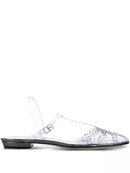 Босоножки, украшенные кристаллами Giorgio Armani, белый