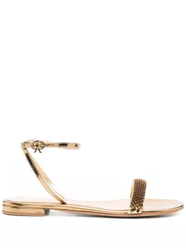 Босоножки, украшенные пайетками Gianvito Rossi, золотой
