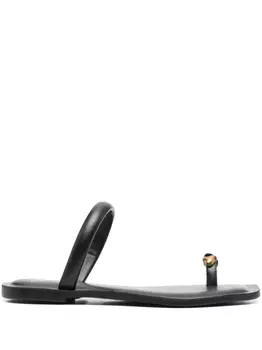 Босоножки, украшенные стразами TWINSET, черный