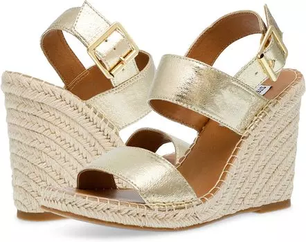 Босоножки Uri Wedge Sandal Steve Madden, цвет Gold Leather