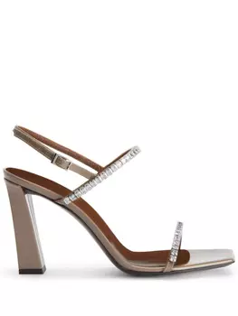 Босоножки Valentine 80 с кристаллами Giuseppe Zanotti, серый