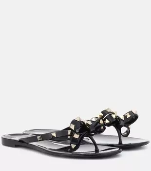 Босоножки Valentino Garavani Rockstud из ПВХ Valentino Garavani, черный