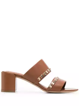 Босоножки Vara Chain Ferragamo, коричневый