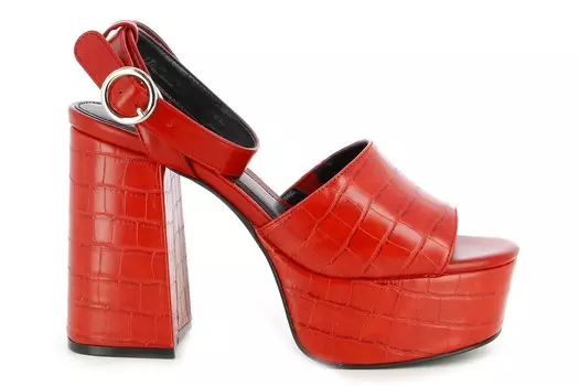 Босоножки Vegan на каблуке из искусственной кожи Yuu Jou, красный