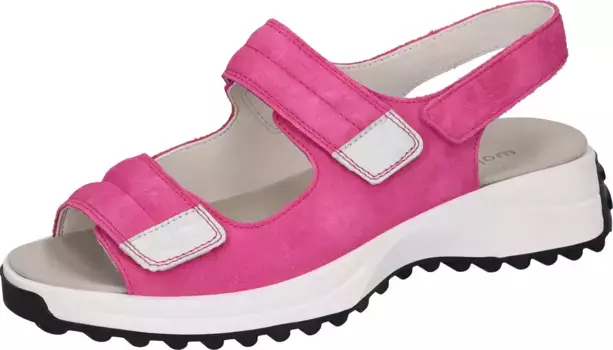 Босоножки Waldlufer на танкетке "H-TRIXI", комфортная ширина H (= очень широкая), серебристый