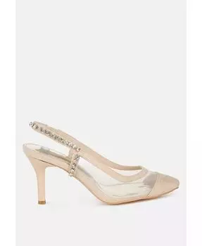 Босоножки Yaga на каблуке-шпильке с пяткой сзади Rag & Co, коричневый/бежевый