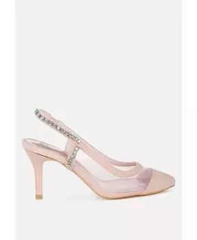 Босоножки Yaga на каблуке-шпильке с пяткой сзади Rag & Co, розовый