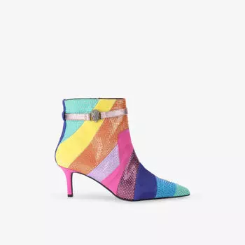 Босоножки замшевые Kurt Geiger London с бантами, розовый / синий