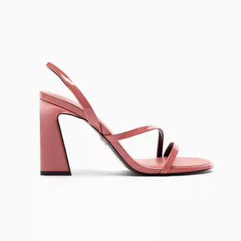 Босоножки Zara Strappy Block Heel, розовый