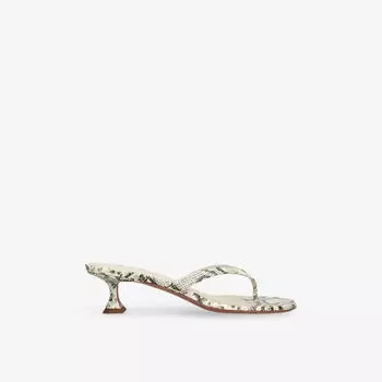 Босоножки женские Amina Muaddi Juliette Thong 45, бежевый / серый