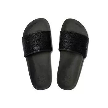 Босоножки женские бассейн металлик трещины ЧЕРНЫЕ FLIP FLOP, черный