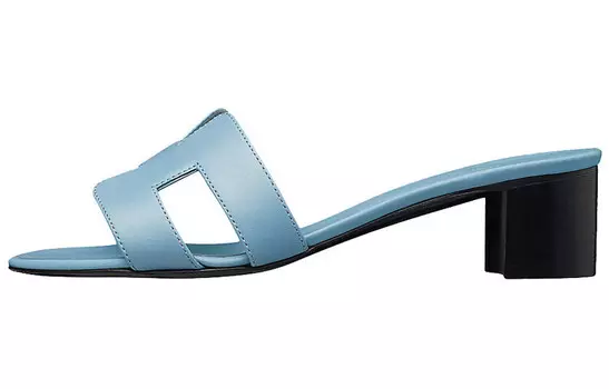 Босоножки женские Hermes, небесно-голубой