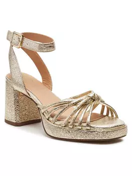 Босоножки золотого цвета Clarks, желтый
