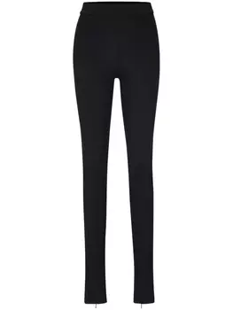 BOSS брюки скинни с завышенной талией, черный