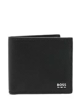 BOSS фактурный кошелек, черный