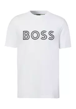 BOSS GREEN Футболка "Tee 1", с круглым вырезом, белый