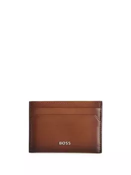 BOSS картхолдер с логотипом, коричневый