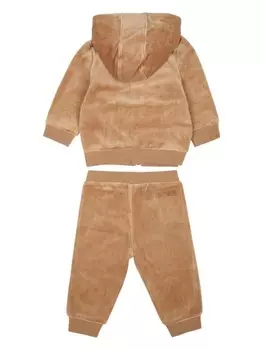 BOSS Kidswear бархатный спортивный костюм, коричневый