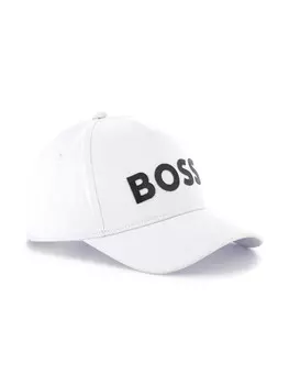 BOSS Kidswear бейсболка с логотипом, белый