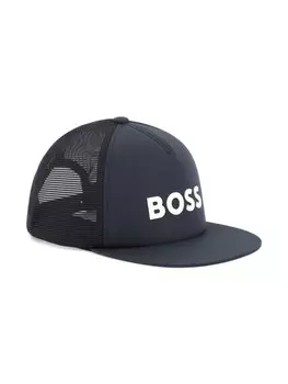 BOSS Kidswear бейсболка с нашивкой-логотипом, синий