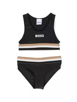 BOSS Kidswear бикини с логотипом, черный