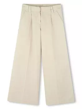 BOSS Kidswear брюки широкого кроя, нейтральный цвет