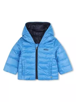 BOSS Kidswear двусторонний пуховик, синий