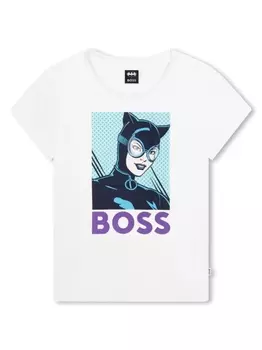 BOSS Kidswear футболка с графичным принтом из коллаборации с Batman, белый