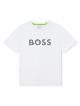 BOSS Kidswear футболка с логотипом, белый