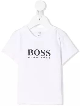 BOSS Kidswear футболка с логотипом, белый