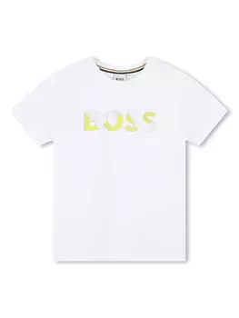 BOSS Kidswear футболка с логотипом, белый