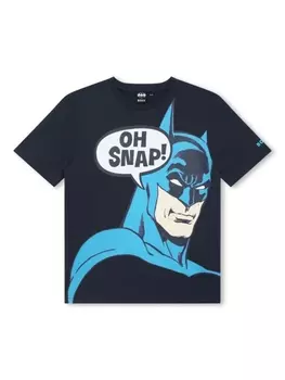 BOSS Kidswear graphic-print cotton T-shirt, синий