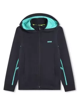 BOSS Kidswear худи с логотипом, черный