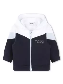 BOSS Kidswear комплект из худи и брюк в стиле колор-блок, синий