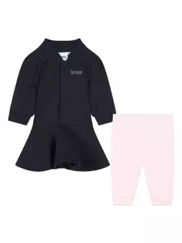 BOSS Kidswear комплект с принтом логотипа, синий