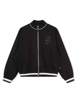 BOSS Kidswear куртка на молнии с логотипом, черный