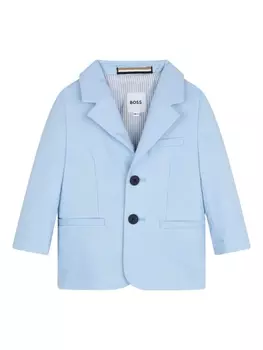 BOSS Kidswear однобортный блейзер, синий