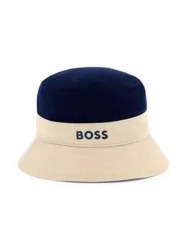 BOSS Kidswear панама с логотипом, белый