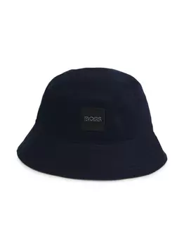BOSS Kidswear панама с логотипом, синий