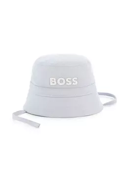 BOSS Kidswear панама с логотипом, синий