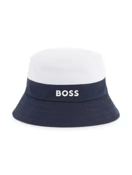 BOSS Kidswear панама с логотипом, синий