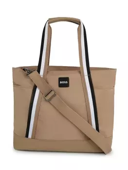 BOSS Kidswear пеленальная сумка с логотипом, серый