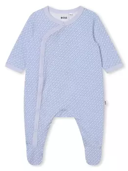 BOSS Kidswear пижама с графичным принтом, синий