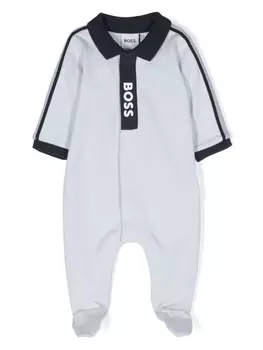 BOSS Kidswear пижама с логотипом, синий